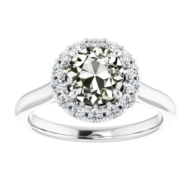 HarryChadEntcom Halo Ring Round Old Cut Natural Earth Mined Diamond 14K White Gold 5 Carats Jewelry Rings HarryChadEntcom Halo Ring Round Old Cut Natural Earth Mined Diamond 14K White Gold 5 Carats Jewelry Rings