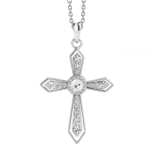 HarryChadEntcom Necklaces Halo Round Old Miner Cross Natural Earth Mined Diamond Pendant 150 Carats With Chain HarryChadEntcom Necklaces Halo Round Old Miner Cross Natural Earth Mined Diamond Pendant 150 Carats With Chain