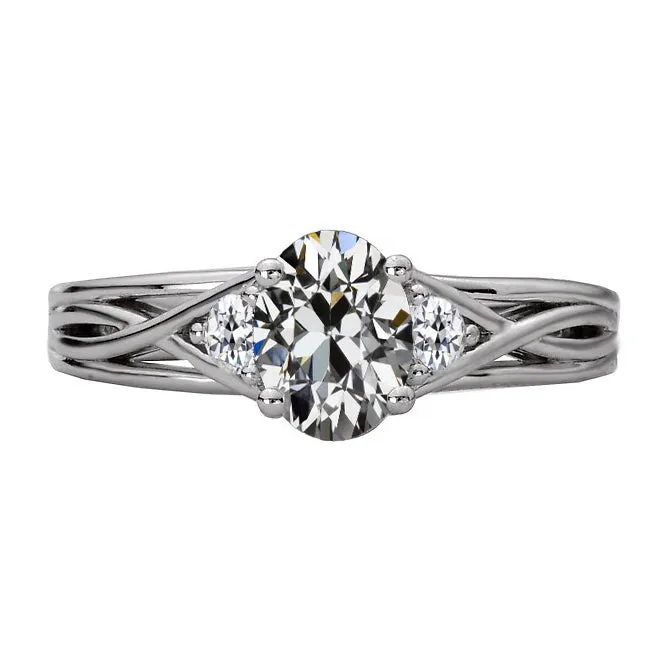 HarryChadEntcom Rings 3 Stone Round Oval Old Miner Real Natural Earth Mined Diamond Ring Twisted Shank 350 Carats HarryChadEntcom Rings 3 Stone Round Oval Old Miner Real Natural Earth Mined Diamond Ring Twisted Shank 350 Carats