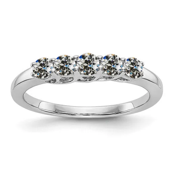 HarryChadEntcom Rings Anniversary Band Round Old Mine Cut Natural Earth Mined Diamond White Gold 250 Carats HarryChadEntcom Rings Anniversary Band Round Old Mine Cut Natural Earth Mined Diamond White Gold 250 Carats
