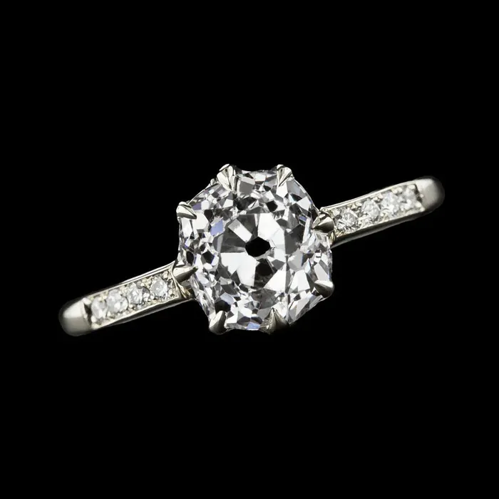 HarryChadEntcom Rings Ladies Eagle Claw Prongs Old Cut Round Natural Earth Mined Diamond Ring 325 Carats Gold HarryChadEntcom Rings Ladies Eagle Claw Prongs Old Cut Round Natural Earth Mined Diamond Ring 325 Carats Gold