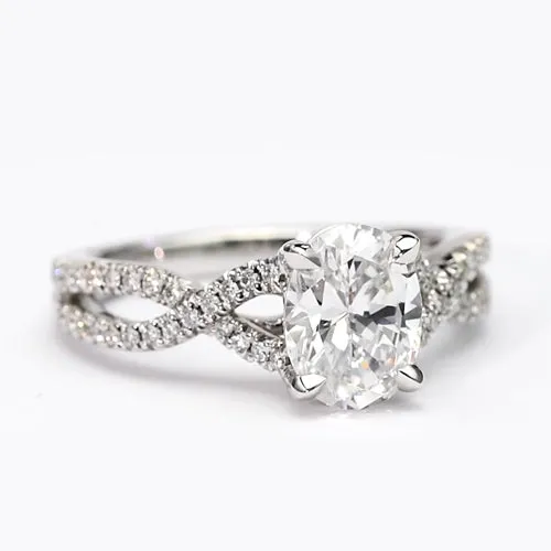 HarryChadEntcom Rings Oval Cut Natural Earth Mined Diamond Engagement Ring HarryChadEntcom Rings Oval Cut Natural Earth Mined Diamond Engagement Ring