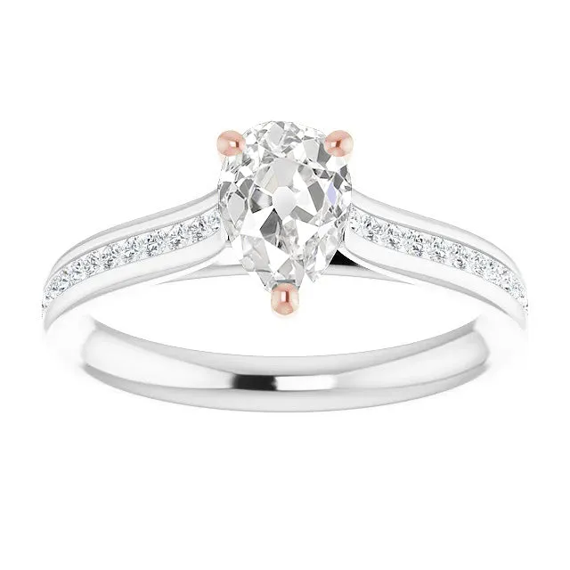 HarryChadEntcom Rings Solitaire Pear Old Miner Natural Earth Mined Diamond Ring With Accents 440 Carats HarryChadEntcom Rings Solitaire Pear Old Miner Natural Earth Mined Diamond Ring With Accents 440 Carats