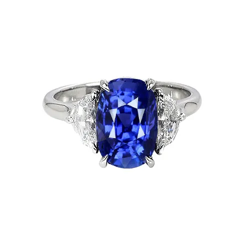 HarryChadEntcom Rings Three Stone Natural Earth Mined Diamond Blue Sapphire Engagement Ring 8 Carats Gold 14K HarryChadEntcom Rings Three Stone Natural Earth Mined Diamond Blue Sapphire Engagement Ring 8 Carats Gold 14K