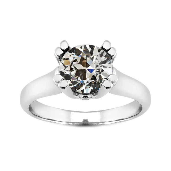 HarryChadEntcom Rings Womens Solitaire Real Diamond Ring Old Miner Double Prong Set 250 Carats HarryChadEntcom Rings Womens Solitaire Real Diamond Ring Old Miner Double Prong Set 250 Carats