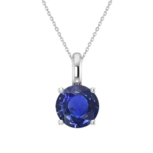 HarryChadEntcom Sri Lanka Jewelry Round Sapphire Necklace Necklaces