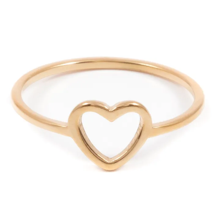 Heart Ring Gold Hey Happiness Rings