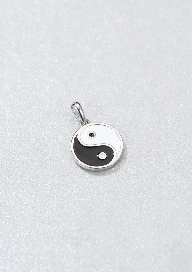 Hey Happiness Necklaces Balance Pendant for Calm Harmonious in Silver