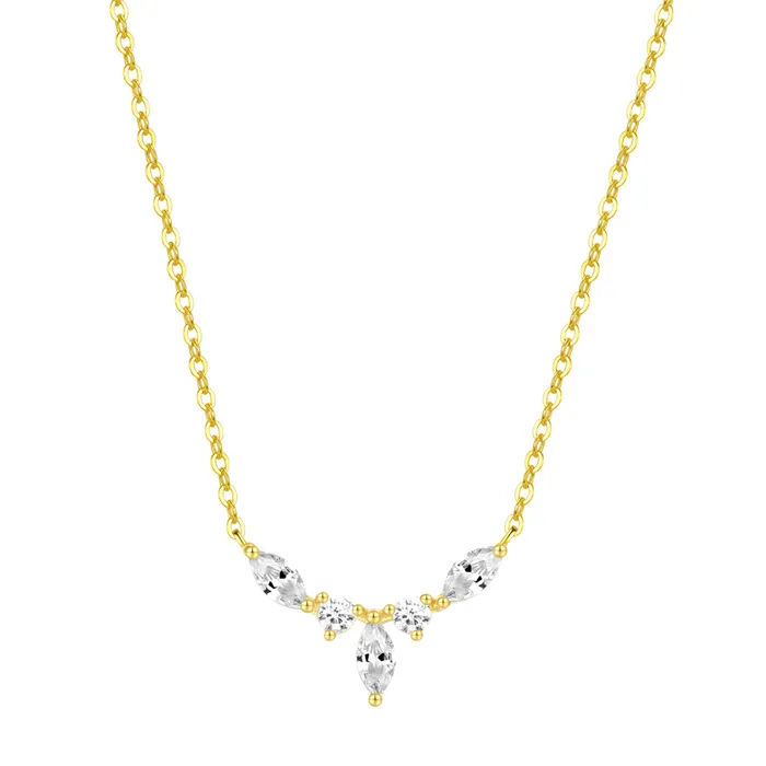 Hey Happiness Necklaces Gemstone Crown Necklace Sterling Silver