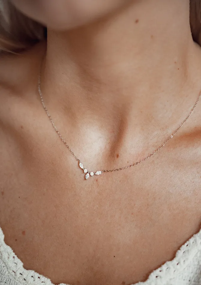 Hey Happiness Necklaces Gemstone Crown Necklace Sterling Silver Hey Happiness Necklaces Gemstone Crown Necklace Sterling Silver