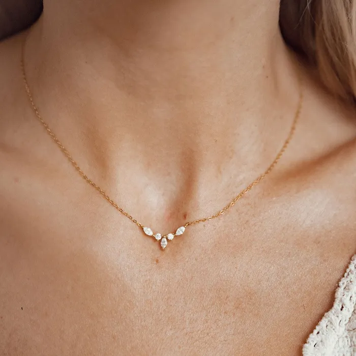Hey Happiness Necklaces Gemstone Crown Necklace Sterling Silver Hey Happiness Necklaces Gemstone Crown Necklace Sterling Silver