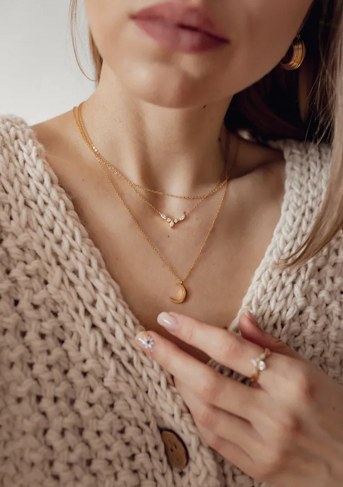 Hey Happiness Necklaces Gemstone Crown Necklace Sterling Silver Hey Happiness Necklaces Gemstone Crown Necklace Sterling Silver