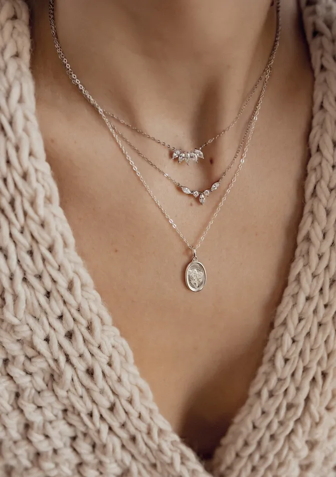 Hey Happiness Necklaces Gemstone Crown Necklace Sterling Silver Hey Happiness Necklaces Gemstone Crown Necklace Sterling Silver