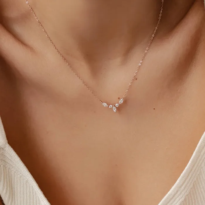 Hey Happiness Necklaces Gemstone Crown Necklace Sterling Silver Hey Happiness Necklaces Gemstone Crown Necklace Sterling Silver