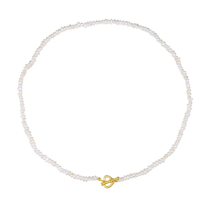 Hey Happiness Necklaces Pearl Heart Sterling Silver Clasp Choker Necklace Gold Hey Happiness Necklaces Pearl Heart Sterling Silver Clasp Choker Necklace Gold