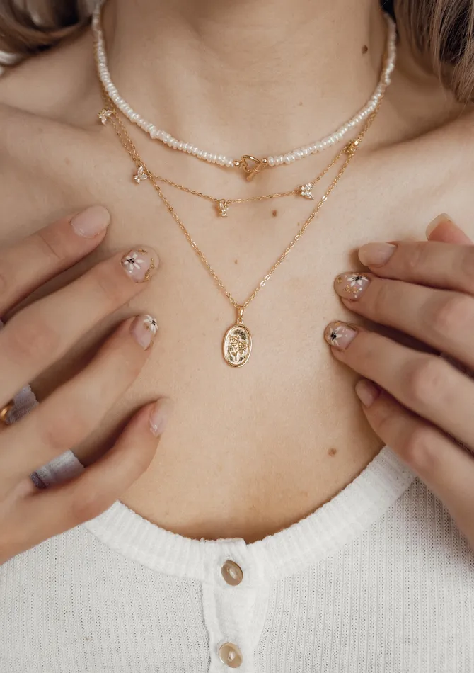 Hey Happiness Necklaces Pearl Heart Sterling Silver Clasp Choker Necklace Gold Hey Happiness Necklaces Pearl Heart Sterling Silver Clasp Choker Necklace Gold