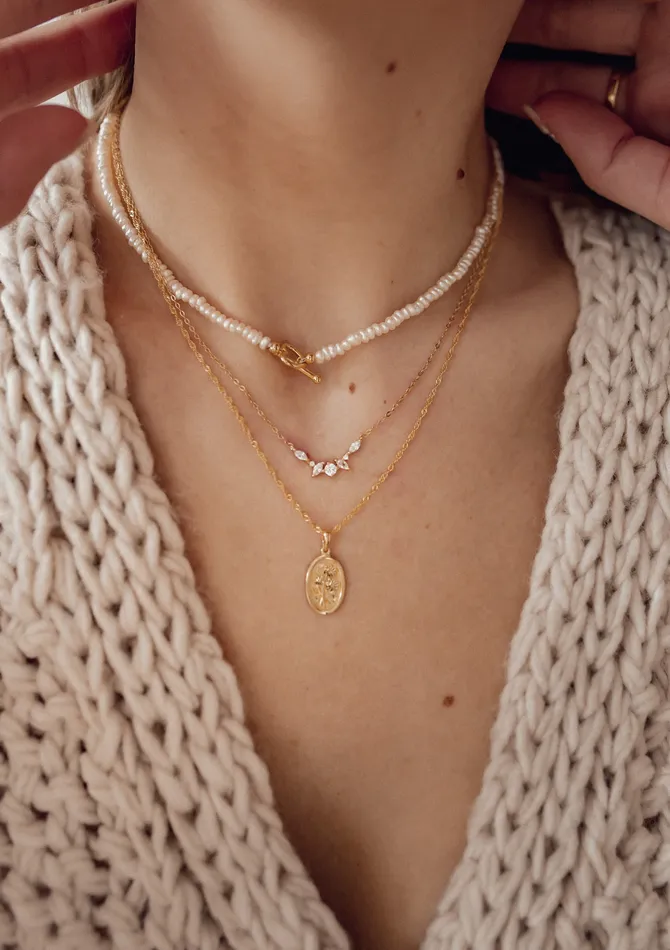 Hey Happiness Necklaces Pearl Heart Sterling Silver Clasp Choker Necklace Gold Hey Happiness Necklaces Pearl Heart Sterling Silver Clasp Choker Necklace Gold