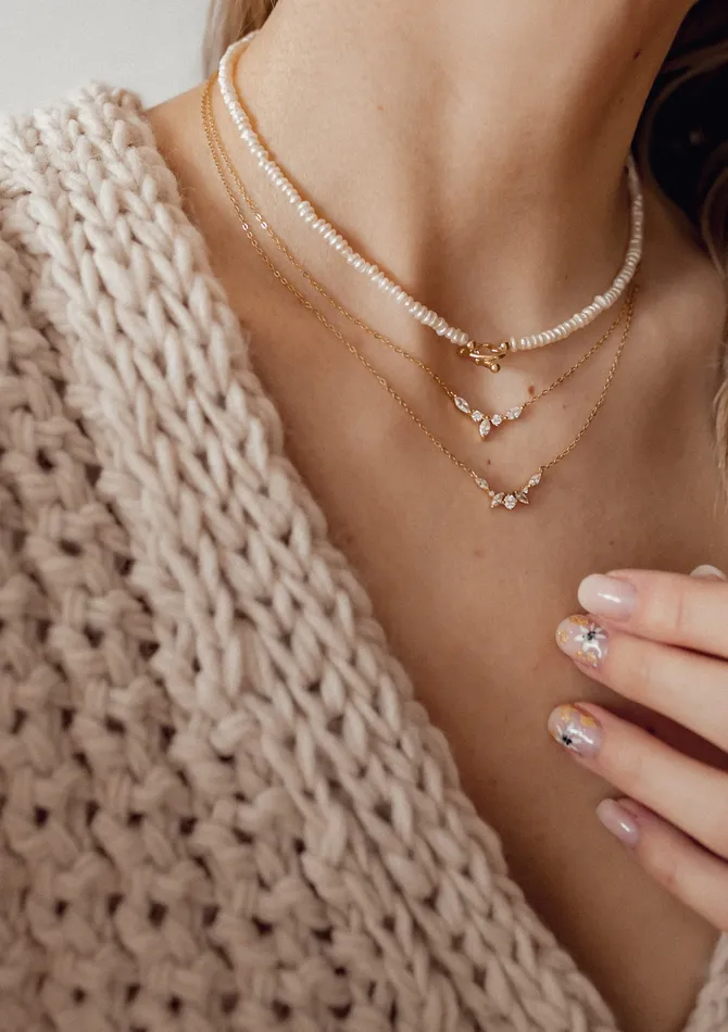 Hey Happiness Necklaces Pearl Heart Sterling Silver Clasp Choker Necklace Gold Hey Happiness Necklaces Pearl Heart Sterling Silver Clasp Choker Necklace Gold