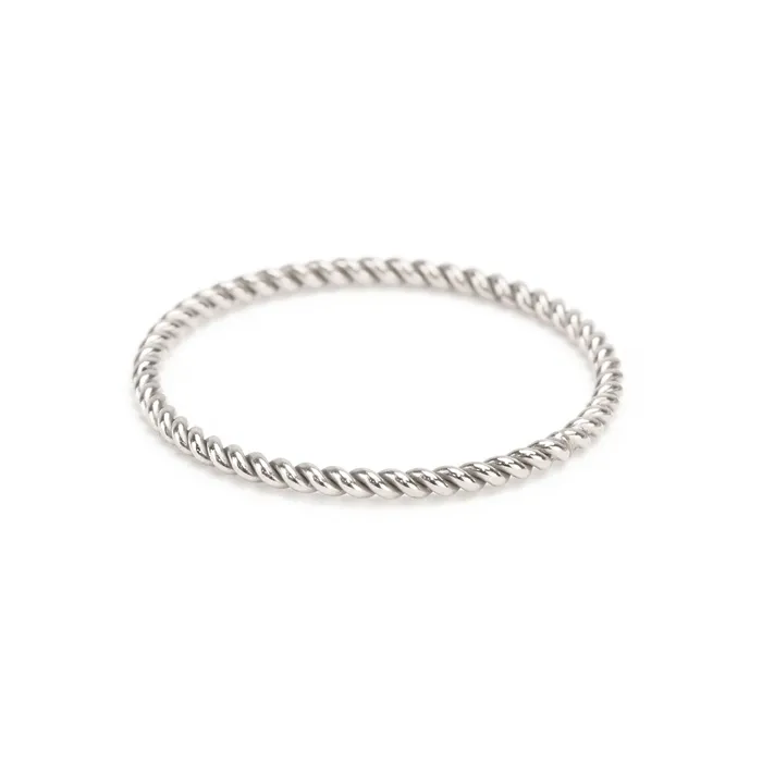 KS Rings Sterling Silver Twisted Stacking Ring SIZE 7