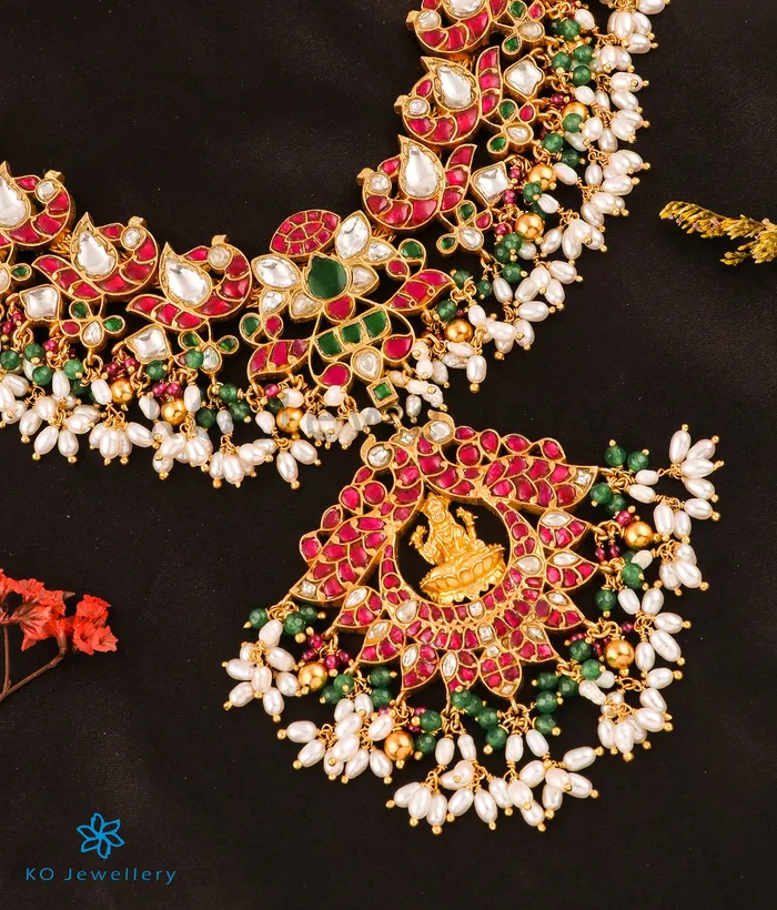 Kundan Necklaces The Vibha Silver Lakshmi KundanJadau Necklace