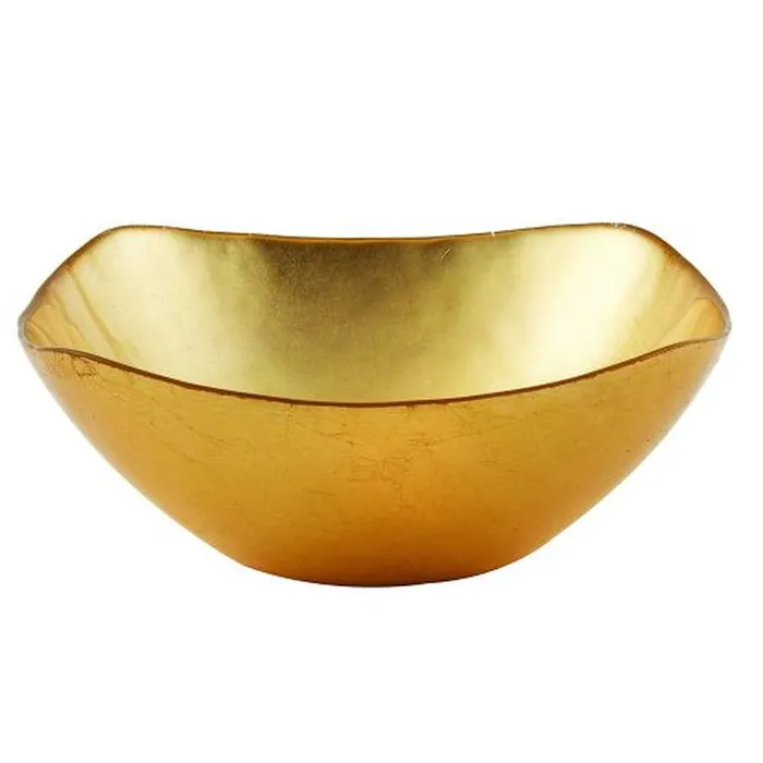 Leeber PreStyled Sets Leeber Atlas Square Gold Glass Bowl Leeber PreStyled Sets Leeber Atlas Square Gold Glass Bowl