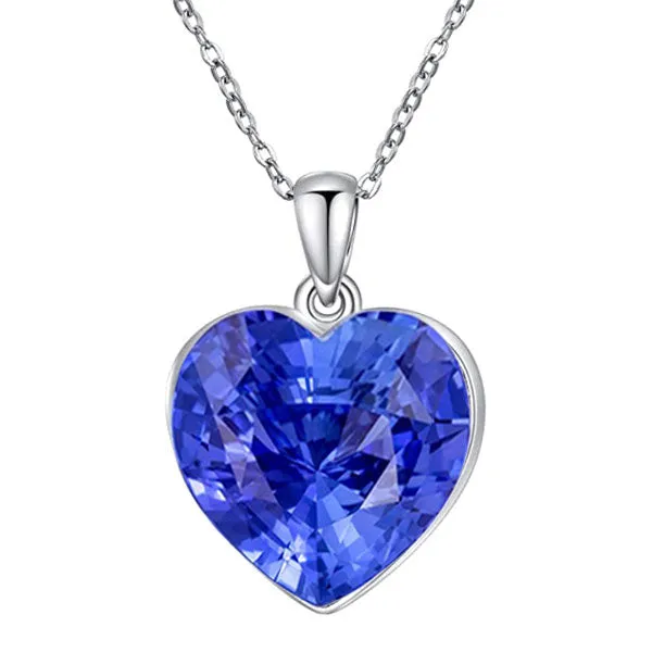 Light Blue Sapphire Solitaire Heart Pendant Bail With Chain 4 Carats HarryChadEntcom Necklaces Light Blue Sapphire Solitaire Heart Pendant Bail With Chain 4 Carats HarryChadEntcom Necklaces