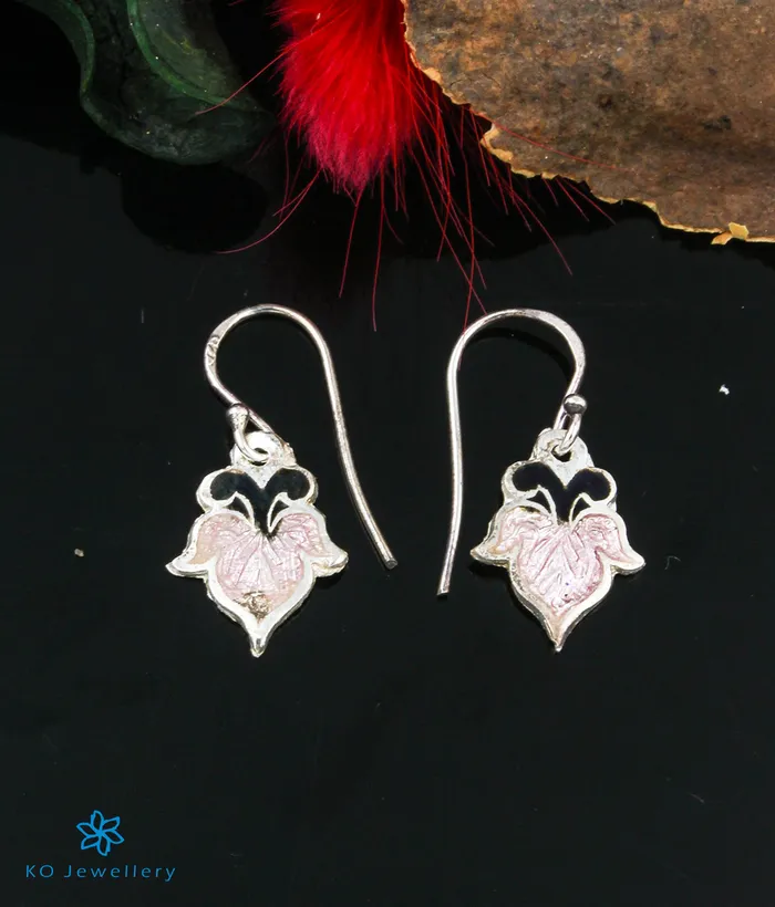 Meenakari Earrings The Pihu Silver Meenakari Earrings BlackPink