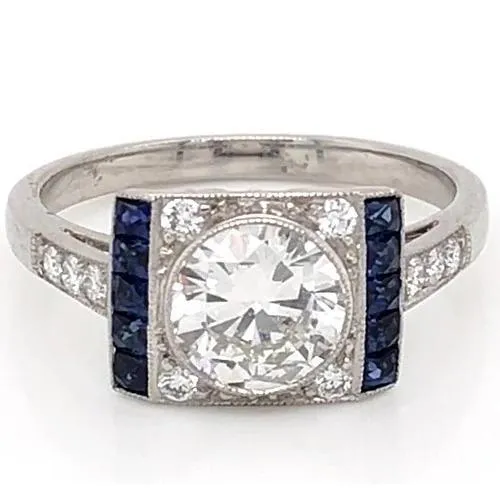 Natural Earth Mined Diamond Accent Ring Ceylon Sapphire 210 Carats Jewelry New GB Rings Natural Earth Mined Diamond Accent Ring Ceylon Sapphire 210 Carats Jewelry New GB Rings