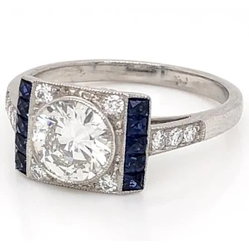 Natural Earth Mined Diamond Accent Ring Ceylon Sapphire 210 Carats Jewelry New GB Rings Natural Earth Mined Diamond Accent Ring Ceylon Sapphire 210 Carats Jewelry New GB Rings