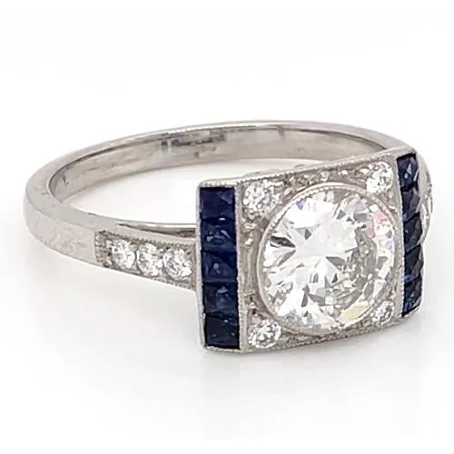 Natural Earth Mined Diamond Accent Ring Ceylon Sapphire 210 Carats Jewelry New GB Rings Natural Earth Mined Diamond Accent Ring Ceylon Sapphire 210 Carats Jewelry New GB Rings