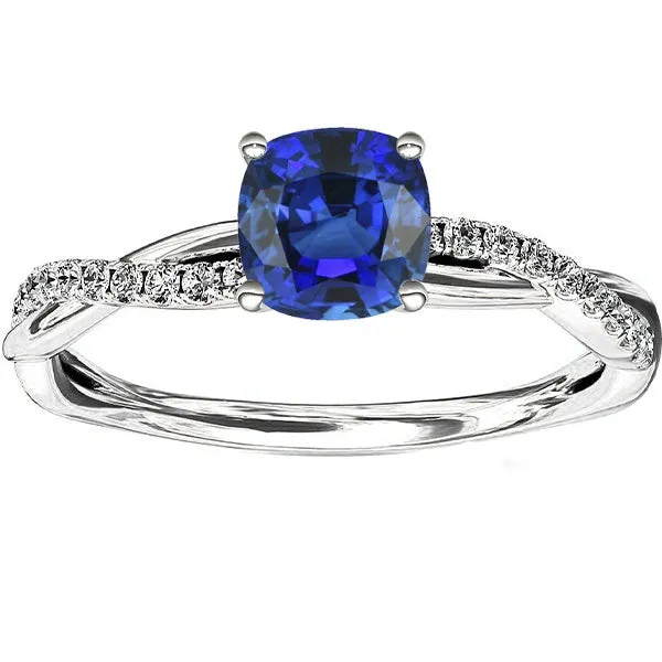 Natural Earth Mined Diamond Engagement Cushion Sapphire Ring Twisted Style 3 Carats HarryChadEntcom Rings Natural Earth Mined Diamond Engagement Cushion Sapphire Ring Twisted Style 3 Carats HarryChadEntcom Rings