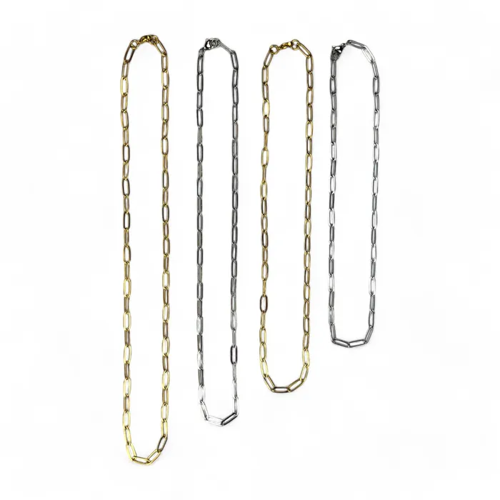 Necklaces CONQUERing Paperclip Layering Necklace Chain