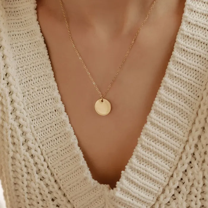 Necklaces Hey Happiness Circle Necklace Gold