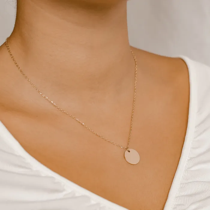 Necklaces Hey Happiness Circle Necklace Gold