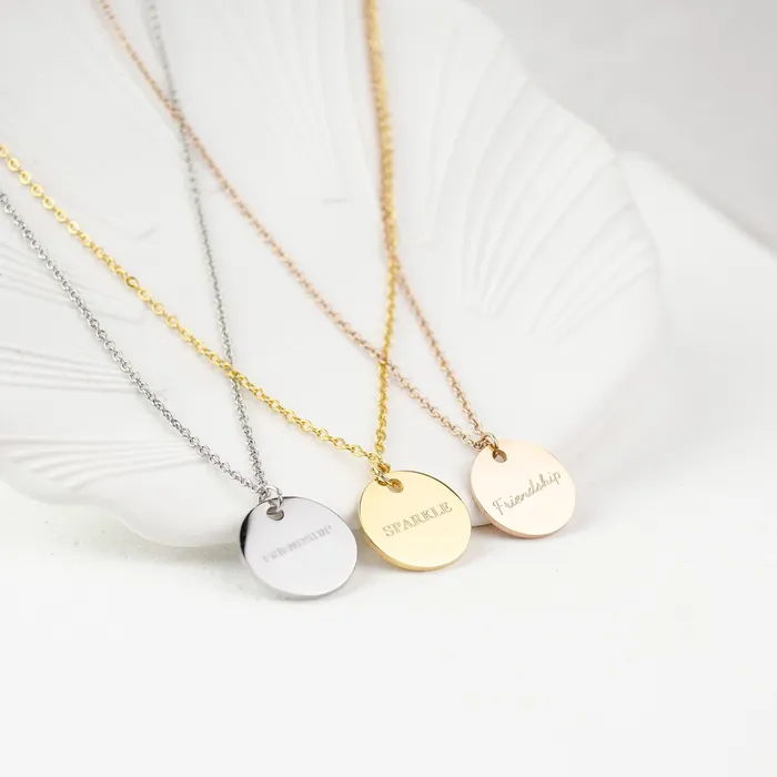 Necklaces Hey Happiness Circle Necklace Gold