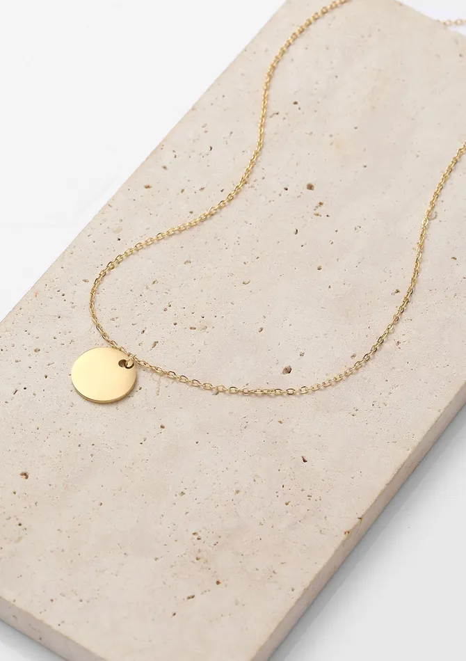 Necklaces Hey Happiness Circle Necklace Gold