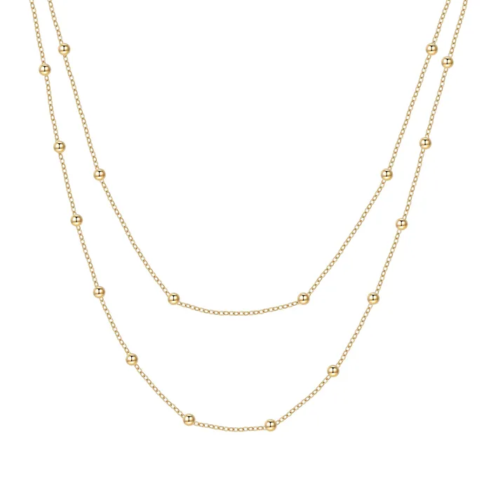 Necklaces Hey Happiness Layered Necklace Gold