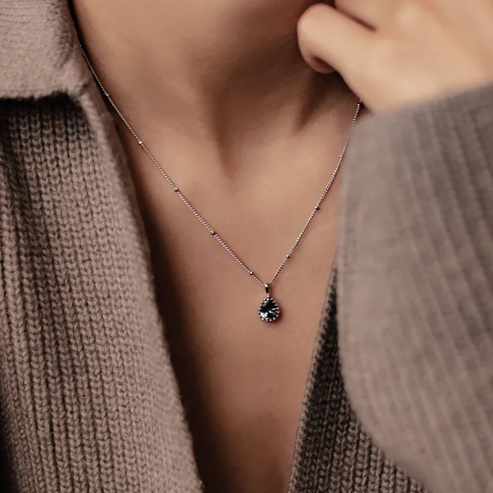 Necklaces Hey Happiness September Sapphire Birthstone Necklace Sterling Silver Necklaces Hey Happiness September Sapphire Birthstone Necklace Sterling Silver
