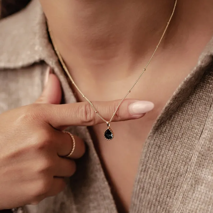 Necklaces Hey Happiness September Sapphire Birthstone Necklace Sterling Silver Necklaces Hey Happiness September Sapphire Birthstone Necklace Sterling Silver