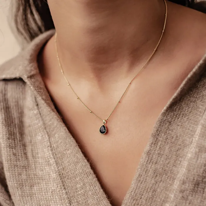 Necklaces Hey Happiness September Sapphire Birthstone Necklace Sterling Silver Necklaces Hey Happiness September Sapphire Birthstone Necklace Sterling Silver