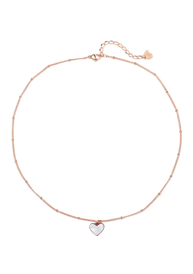 Necklaces Hey Happiness Shell Heart Pendant Chain Necklace Rose Gold Necklaces Hey Happiness Shell Heart Pendant Chain Necklace Rose Gold
