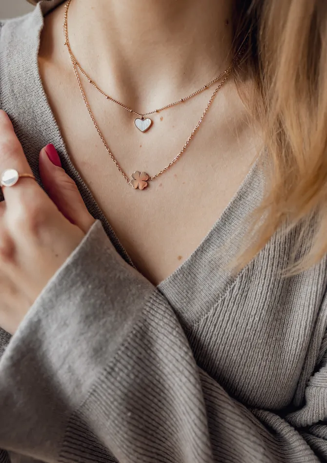 Necklaces Hey Happiness Shell Heart Pendant Chain Necklace Rose Gold Necklaces Hey Happiness Shell Heart Pendant Chain Necklace Rose Gold