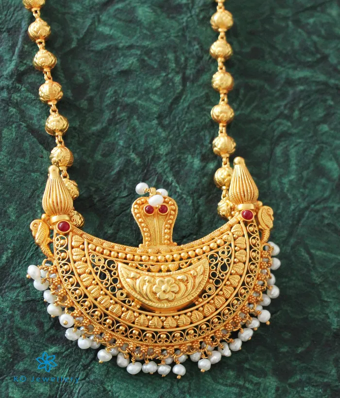 Necklaces Silversmith The Viloma Kokkethathi Silver Mohanmala Necklace