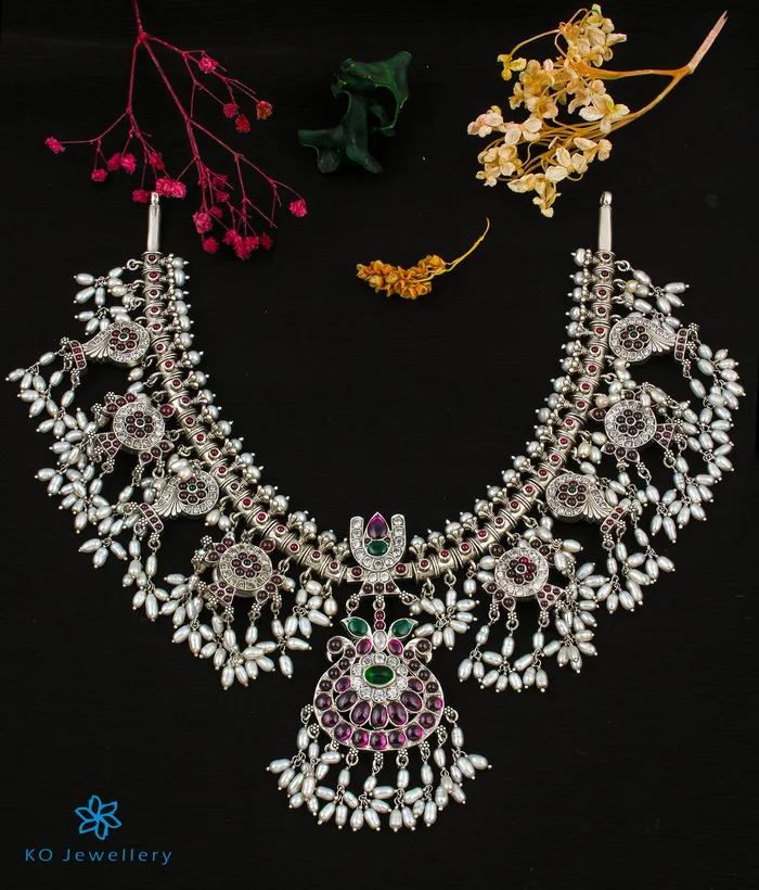 Necklaces The Shankhu Chakra Silver Guttapusalu Necklace Medium Silversmith