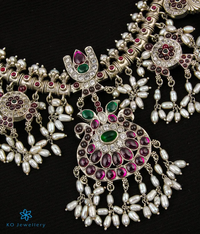 Necklaces The Shankhu Chakra Silver Guttapusalu Necklace Medium Silversmith