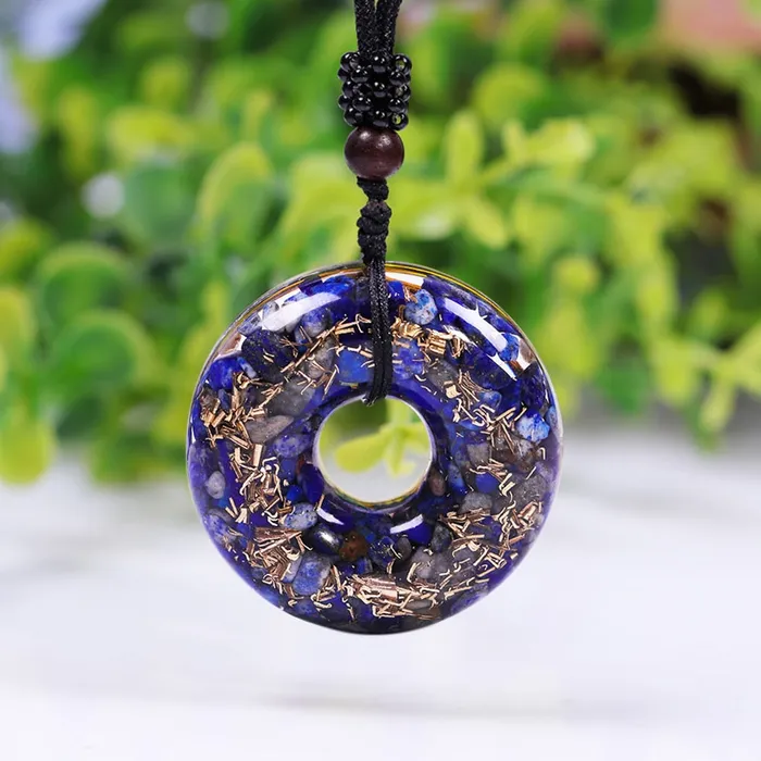 Orgone Lapis Lazuli Energy Necklace Doughnut Pendant Life Changing Energy Necklaces
