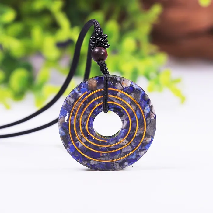 Orgone Lapis Lazuli Energy Necklace Doughnut Pendant Life Changing Energy Necklaces