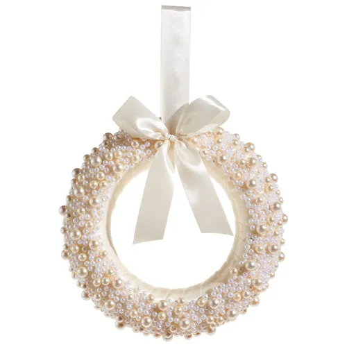 Raz Imports Earrings Raz Imports 2023 Charming Holiday 13 Pearl Wreath