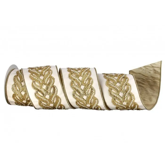 Regency International Earrings Regency International 4X5Y PearlJewel Trim Met Dupion Gold Back Ribbon Regency International Earrings Regency International 4X5Y PearlJewel Trim Met Dupion Gold Back Ribbon