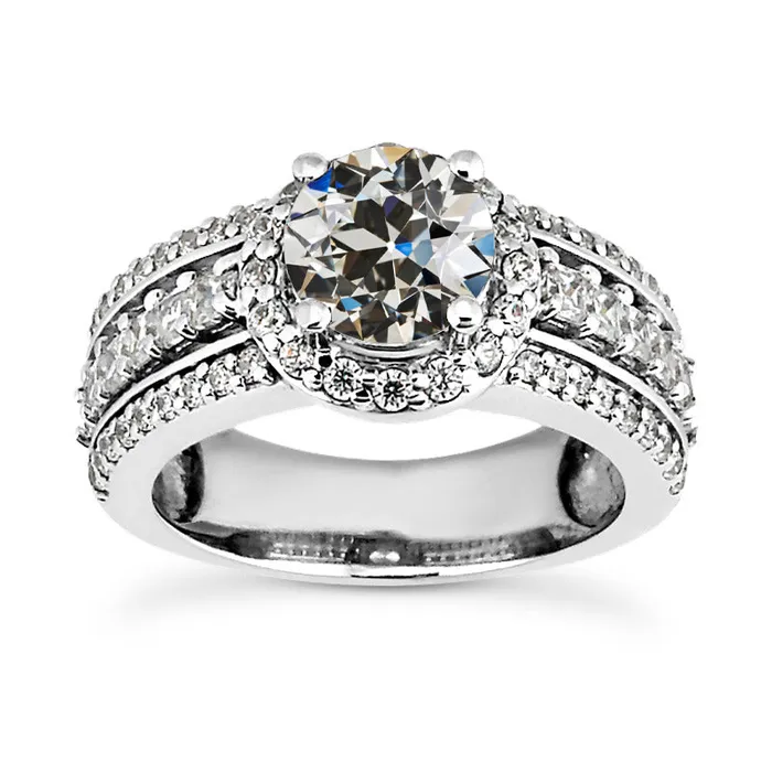 Rings 6 Carats Natural Earth Mined Diamond Old Miner Halo Ring Triple Row Accents Gold Jewelry HarryChadEntcom Rings 6 Carats Natural Earth Mined Diamond Old Miner Halo Ring Triple Row Accents Gold Jewelry HarryChadEntcom